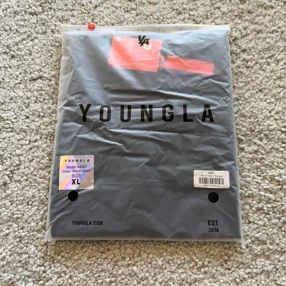 Men's YoungLA4097 - Cropped Tailored Tees 4097 XL, NWT, BlackWash(SoldOut) - Picture 6 of 7